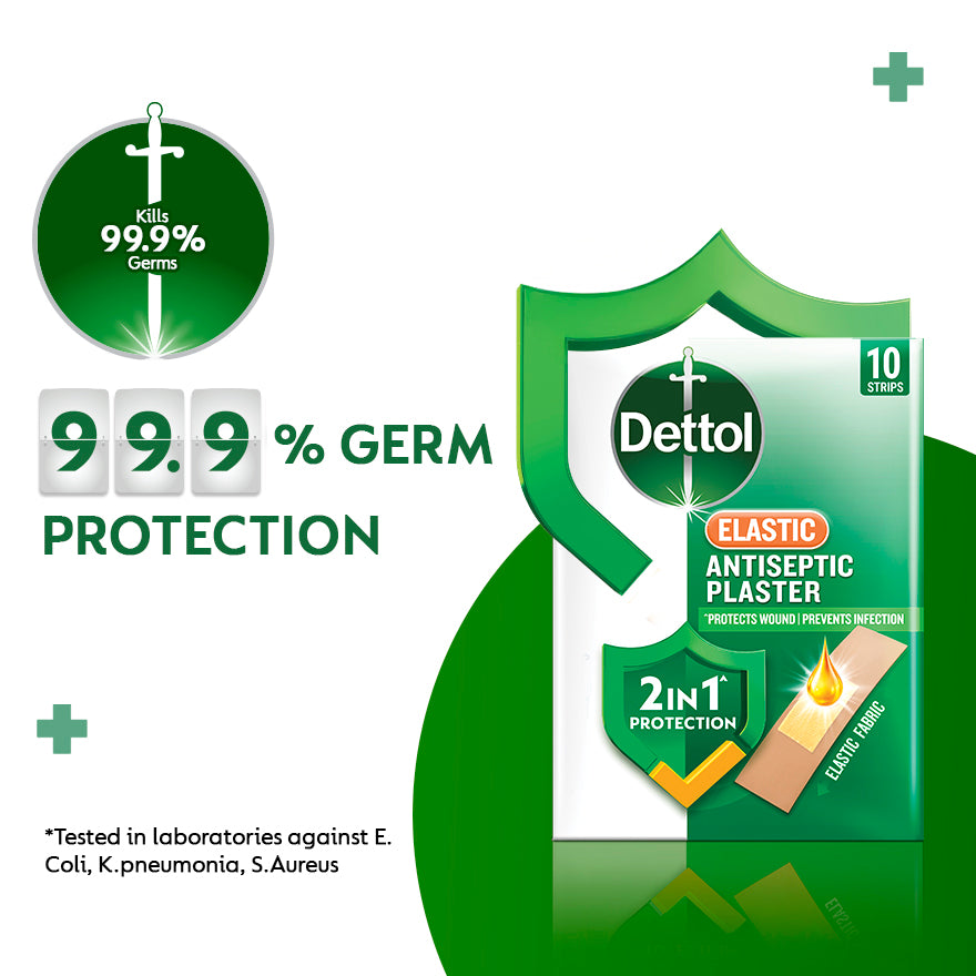 DETTOL ANTISEPTIC ELASTIC PLASTER 10S