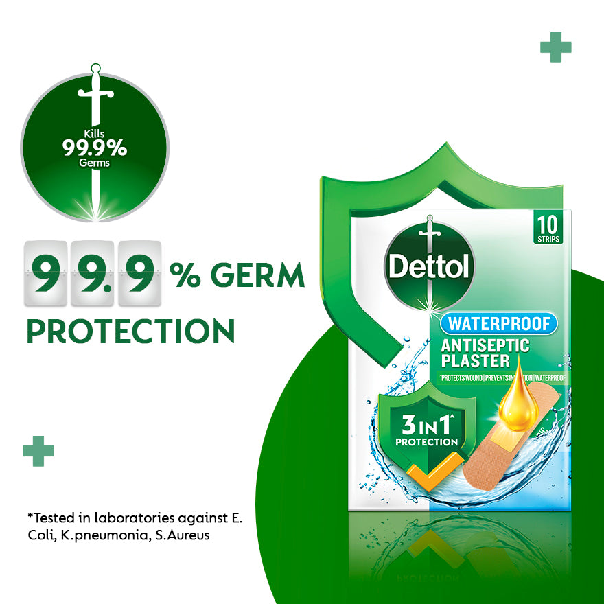 DETTOL ANTISEPTIC PLASTER WATERPROOF 10S
