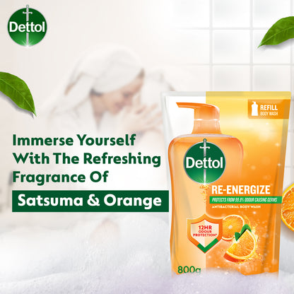 DETTOL SHOWER GEL RE-ENERGIZE (VALUE REFILL) 800G