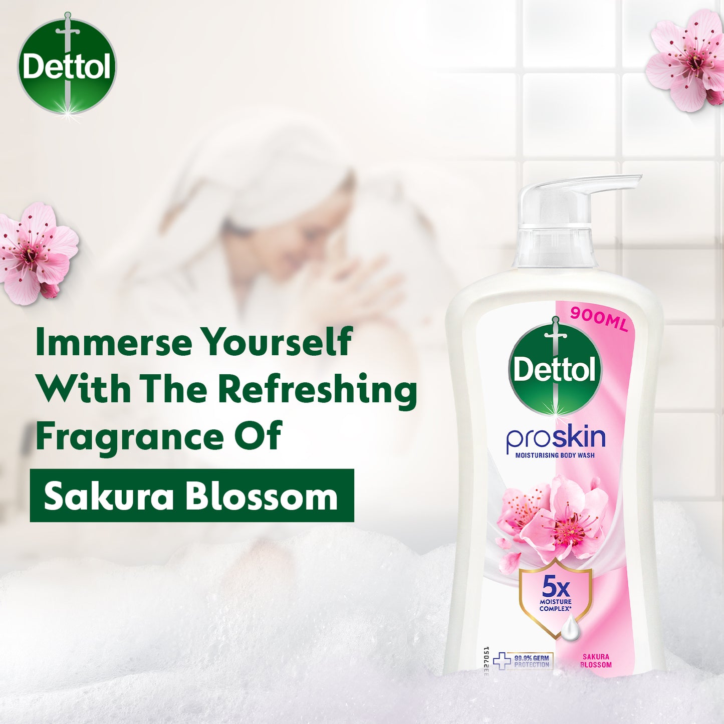 DETTOL SHOWER GEL SKINCARE 900G