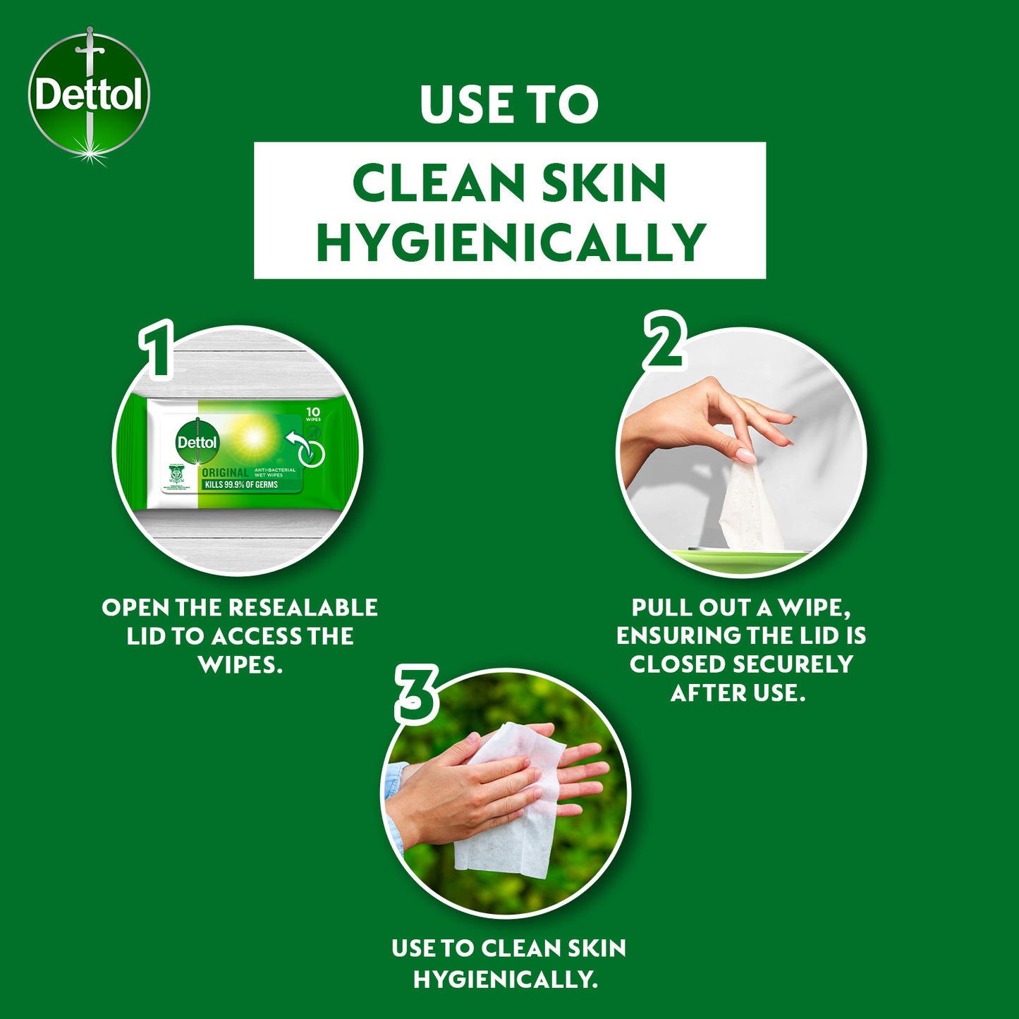 DETTOL WIPES ANTIBACTERIAL 50S