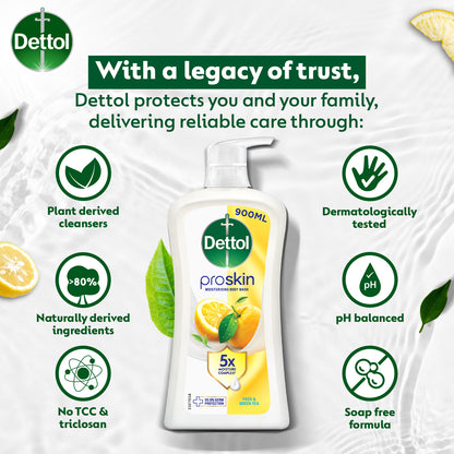 DETTOL SHOWER GEL GREEN TEA & BERGAMOT 800G