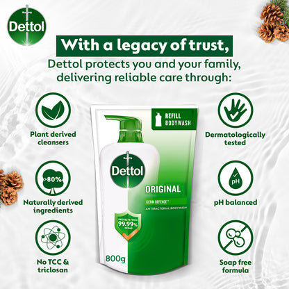 DETTOL SHOWER GEL ORIGINAL (VALUE REFILL) 800G