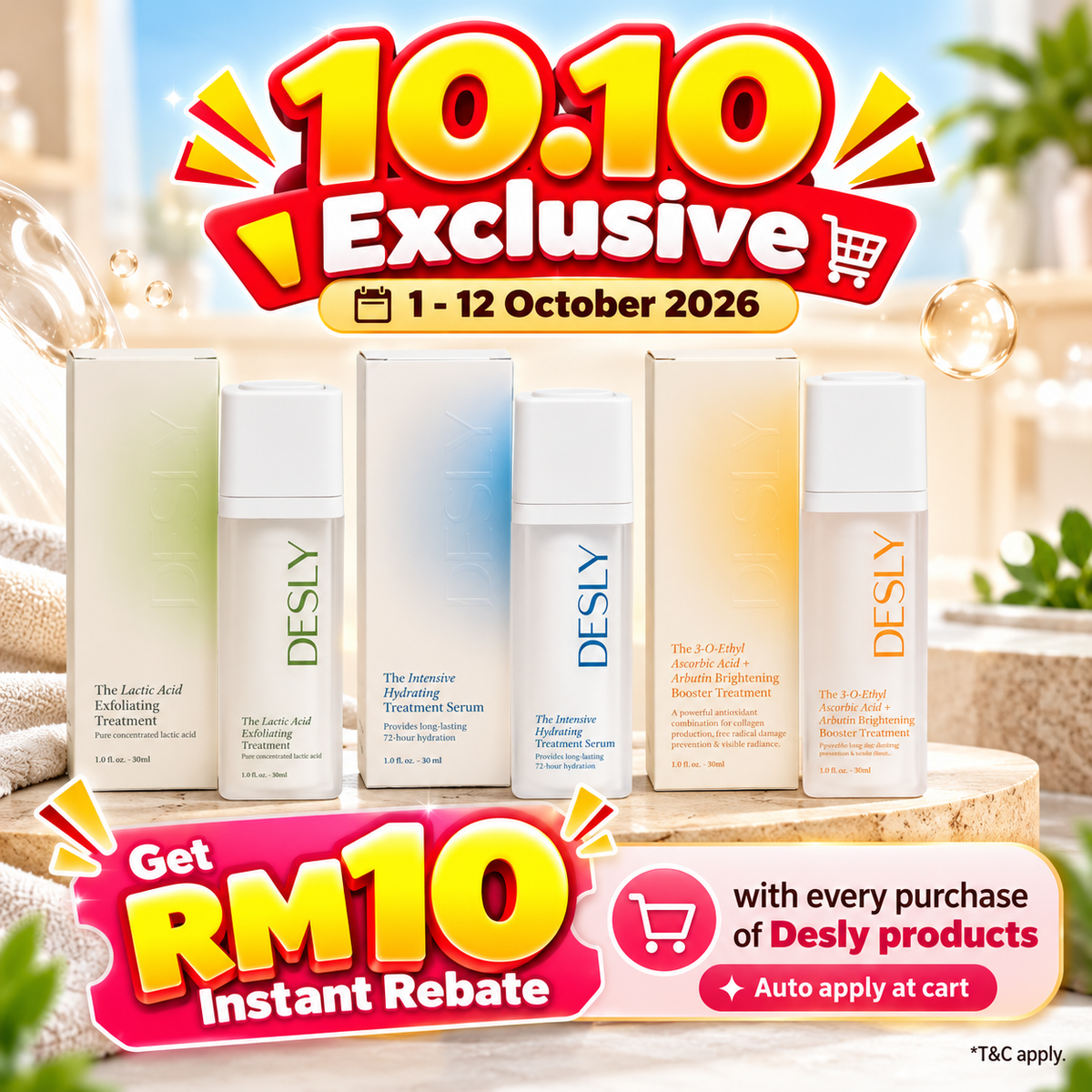 DESLY INTENSIVE HYDRATING TREATMENT TONER 100ML