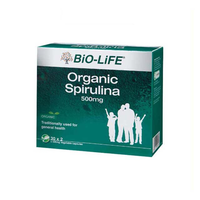BIO-LIFE ORGANIC SPIRULINA VEGECAP 30SX2
