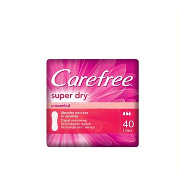 CAREFREE SUPER DRY LINER UNSCENTED 40S
