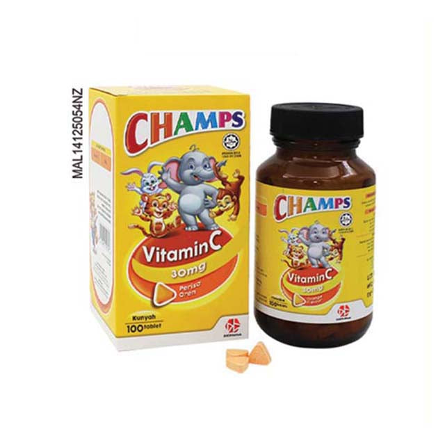 CHAMPS C 30MG CHEWABLE ORANGE 100S