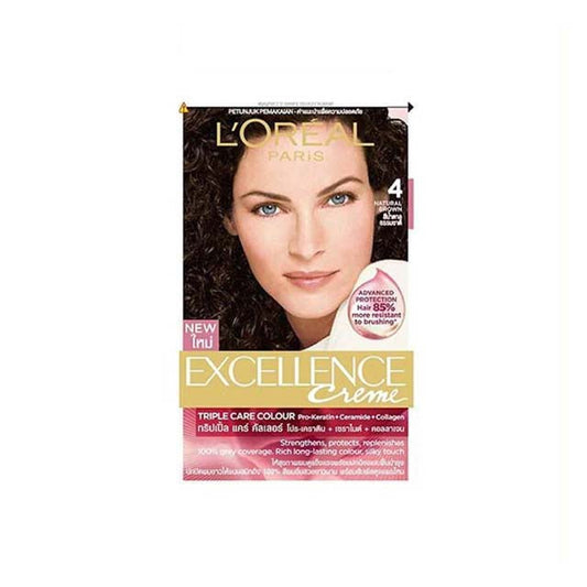 LOREAL EXCELLENCE CREME HAIR COLOUR - 4 NATURAL BROWN
