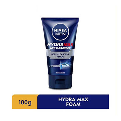 NIVEA FOR MEN HYDRA MAX MULTI-PROTECT DEEP CLEANSING FACIAL FOAM 100ML