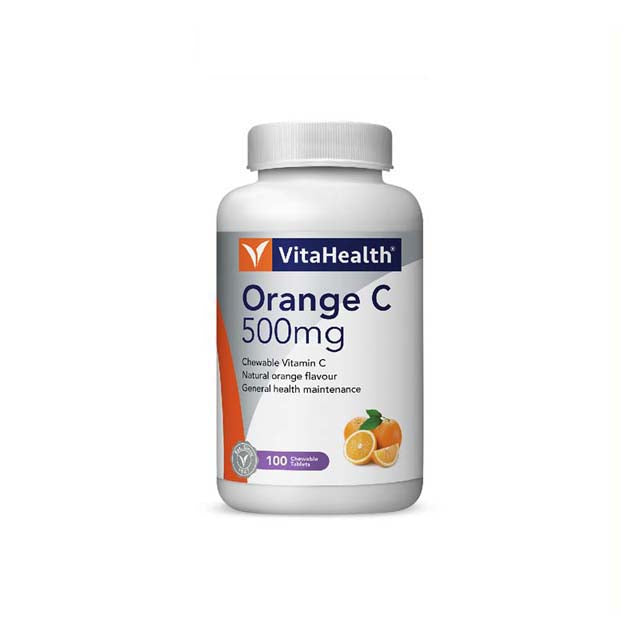VITAHEALTH VITAMIN C 500MG CHEW ORANGE 100T
