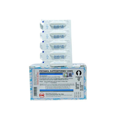 PRITAMOL 125MG SUPPOSITORY 5SX20