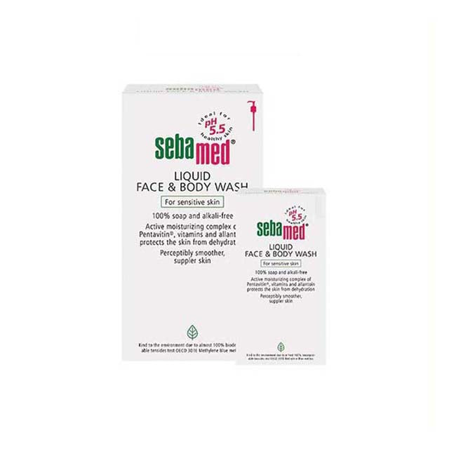 SEBAMED LIQUID FACE & BODY WASH 1L + 200ML