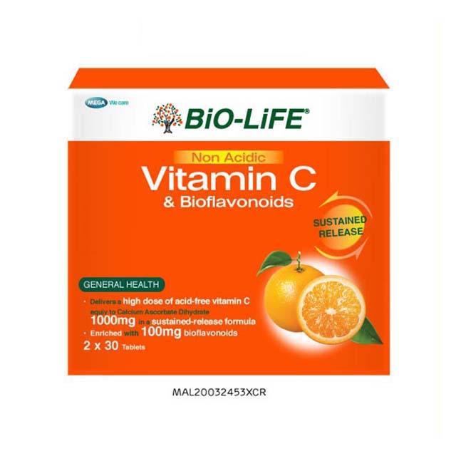 BIO-LIFE NON ACIDIC VITAMIN C & BIOFLAVONOIDS TAB 30SX2