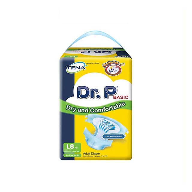 DR P BASIC ADULT DIAPER L 8 PCS