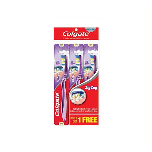 COLGATE TOOTHBRUSH ZIG ZAG MEDIUM 3S
