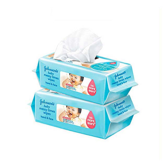 JOHNSONS BABY MESSY TIMES WIPE 80SX2
