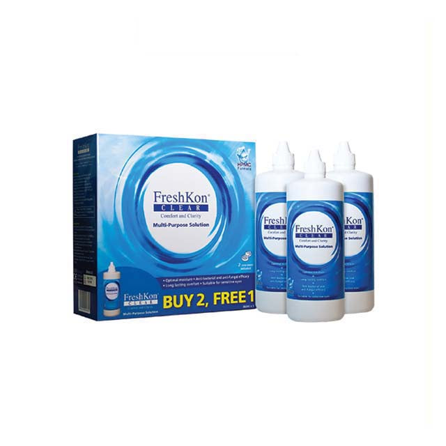 FRESHKON CLEAR MULTI PURPOSE SOLUTION 360ML 3S