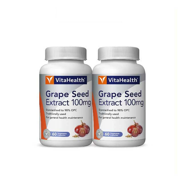 VITAHEALTH GRAPE SEED 60TX2