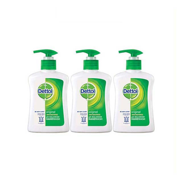 DETTOL ANTIBACTERIAL HAND WASH LIQUID ORIGINAL 250ML 3S