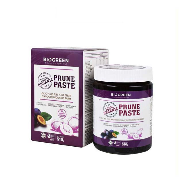 BIOGREEN 100% ORGANIC PRUNE PASTE 510G