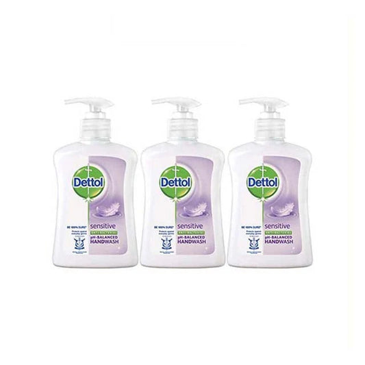 DETTOL ANTIBACTERIAL HAND WASH LIQUID SENSITIVE 250ML 3S