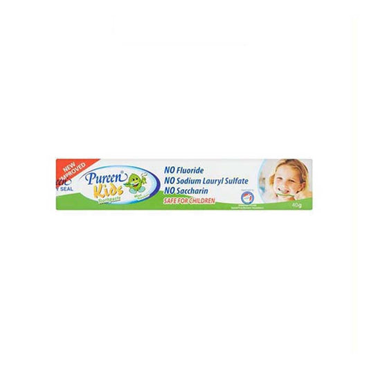 PUREEN KIDS TOOTHPASTE FLOURIDE FREE MINT 40G