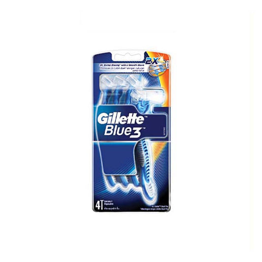 GILLETTE BLUE 3 DISPOSABLES RAZOR 4S