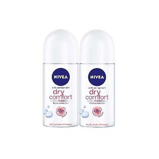 NIVEA DEODORANT DRY ROLL ON 50ML 2S