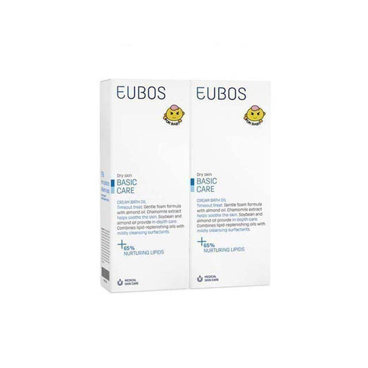 EUBOS BABY CREAM BATH OIL 200ML 2S+GIFT