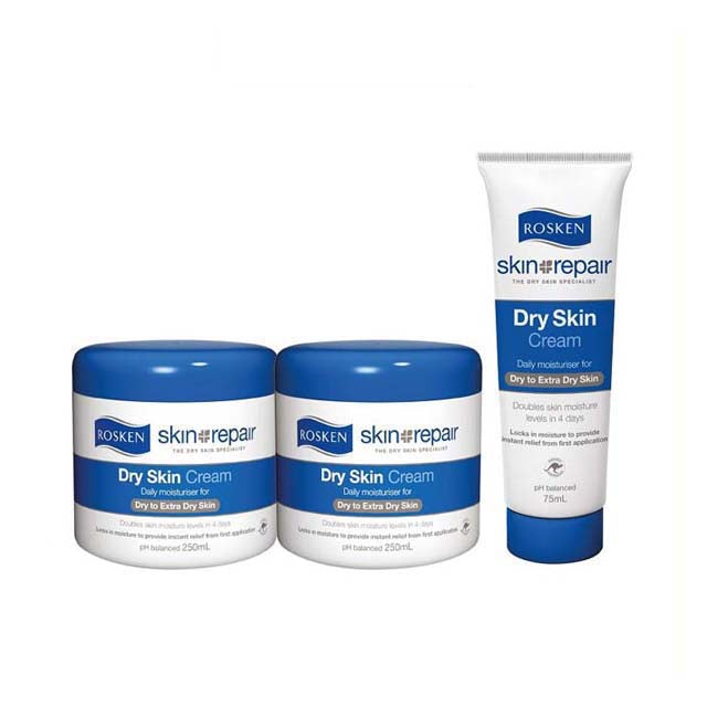 ROSKEN SKIN REPAIR DRY SKIN CREAM 250ML 2S + 75ML