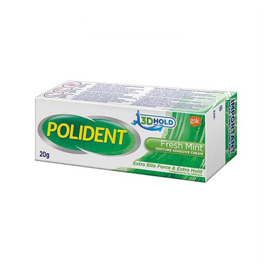 POLIDENT FRESH MINT DENTURE ADHESIVE CREAM 20G