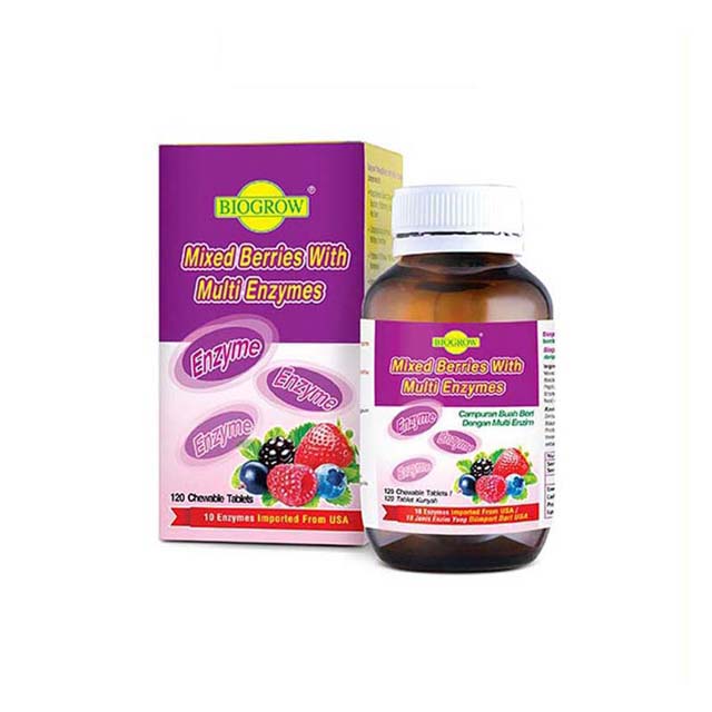 BIOGROW MIXED BERRIES WITH MULTI ENZYMES 120S