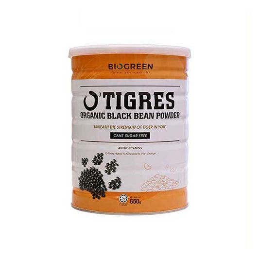 BIOGREEN O TIGRES BLACK BEAN POWDER CANE SUGAR FREE 650G