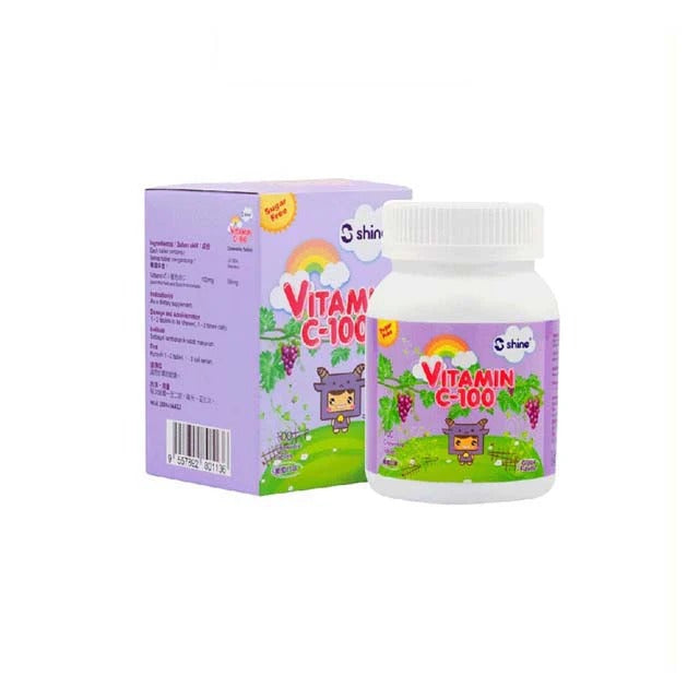 SHINE VIT C 100MG CHEWABLE TAB (GRAPE) 100S