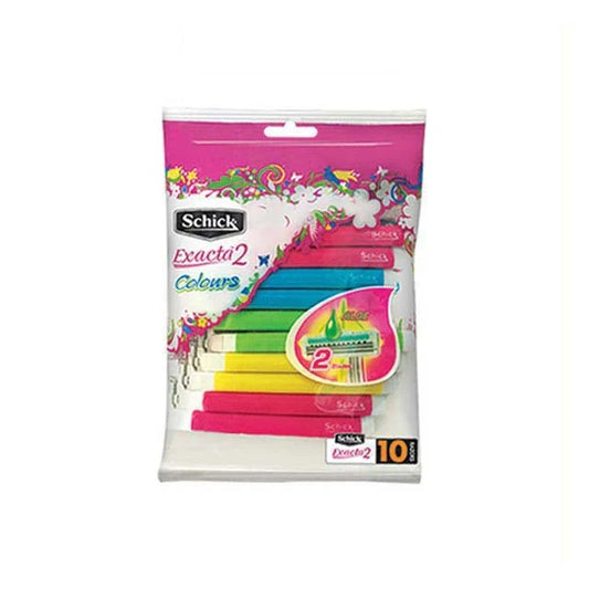 SCHICK EXACTA 2 WOMEN PINK VALUE PACK DISPOSABLE RAZOR 7S+3S