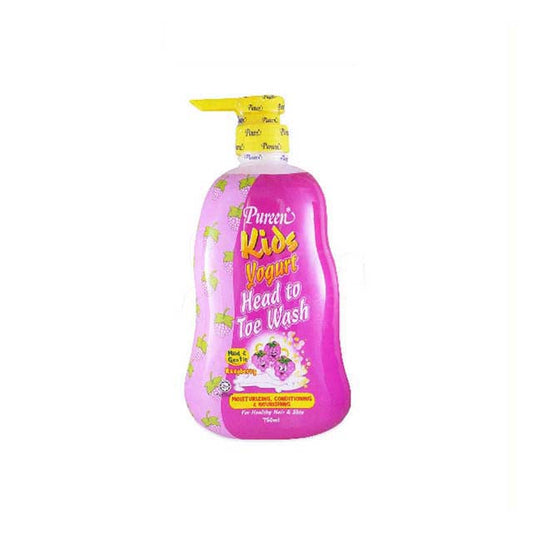 PUREEN KIDS YOGURT HEAD TO TOE WASH RASPBERRY 750ML