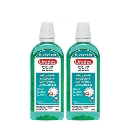 ORADEX EVERYDAY MOUTHWASH 750ML X 2 + G