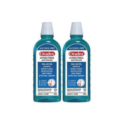 ORADEX ANTIBACTERIAL MOUTHWASH 750ML 2S