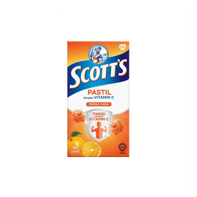 SCOTTS VITAMIN C ORANGE PASTILLE 50S