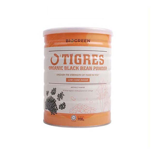 BIOGREEN O TIGRES BLACK BEAN LOW CANE SUGAR 700G