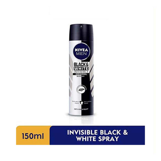 NIVEA FOR MEN DEODORANT BLACK+WHITE SPRAY 150ML