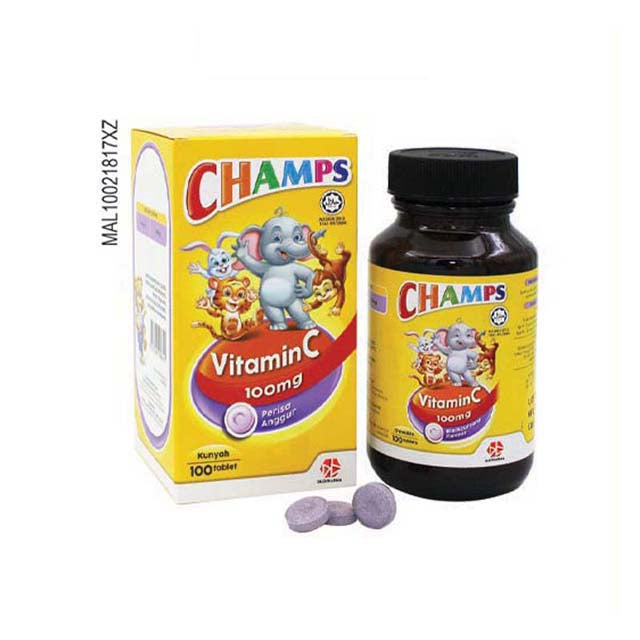 CHAMPS C 100MG CHEWABLE BLACKCURRANT 100S