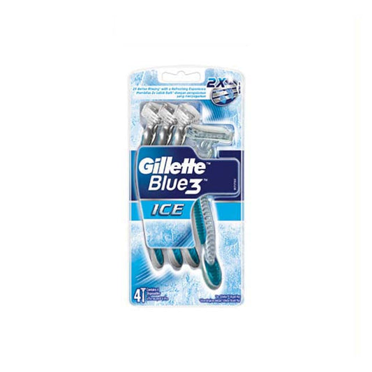 GILLETTE BLUE 3 ICE DISPOSABLE RAZOR 4S