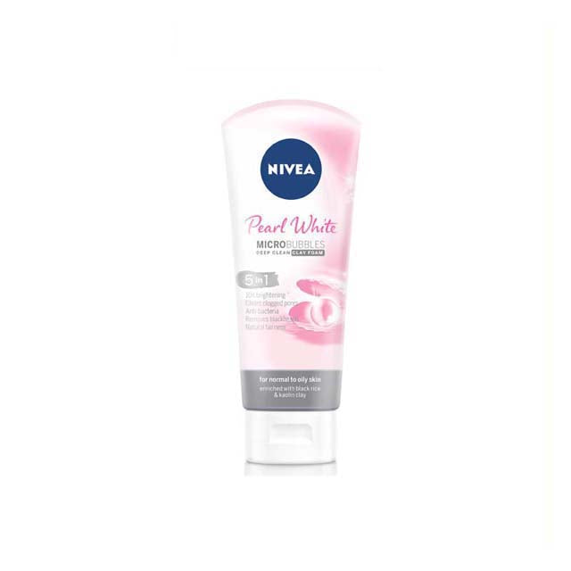 NIVEA PEARL WHITE MICROBUBBLES CLAY FOAM 100G