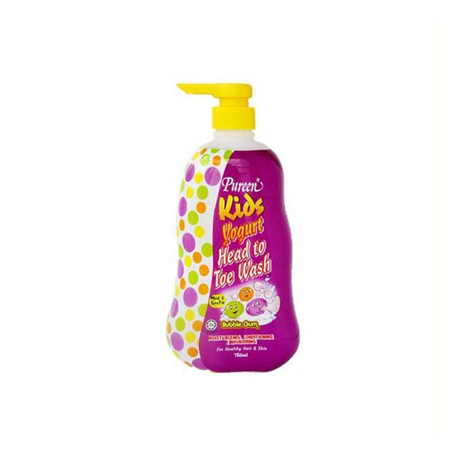PUREEN KIDS YOGURT HEAD TO TOE WASH BUBBLE GUM 750ML