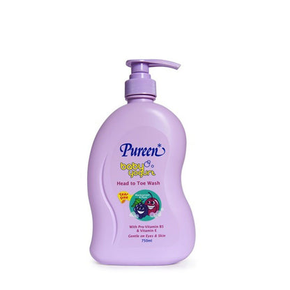 PUREEN BABY YOGURT HEAD TO TOE WASH BLACKCURRANT & PLUM 750ML