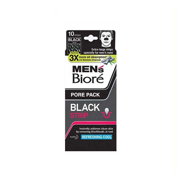 BIORE MENS PORE PACK BLACK STRIP REFRESHING COOL 10S