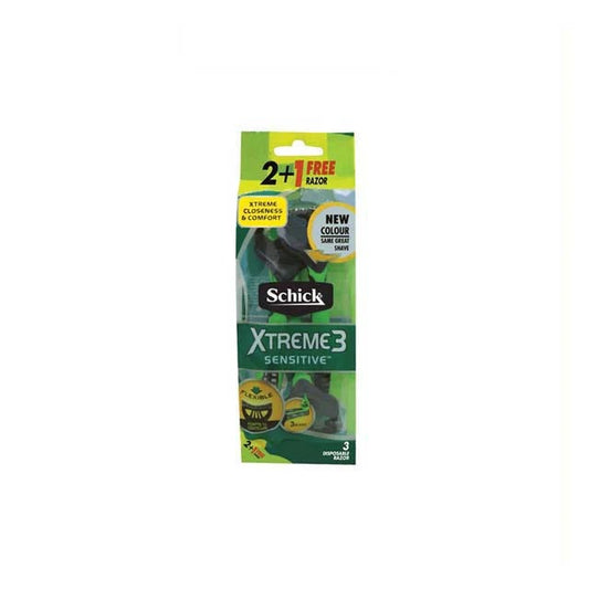 SCHICK XTREME 3 SENSITIVE DISPOSABLE RAZOR 2S+1S