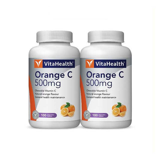 VITAHEALTH ORANGE C CHEWABLE 500MG 100S X 2