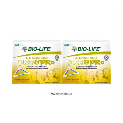 BIO-LIFE A.B. ADULT GOLD PRE & PRO POWDER SACHET 2.5G 30SX2